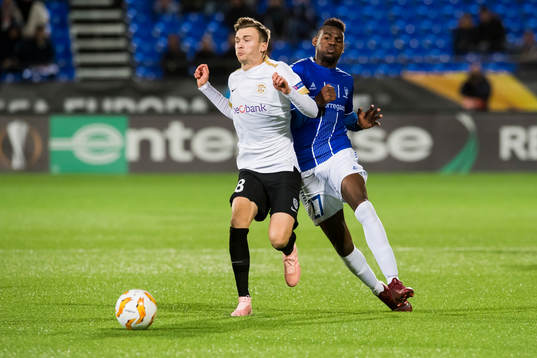 Bryan Heynen of Genk and Rashad Muhammed of Sarpsborg 08