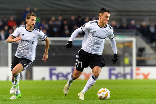 Vegar Eggen Hedenstad and Jonathan Levi of Rosenborg