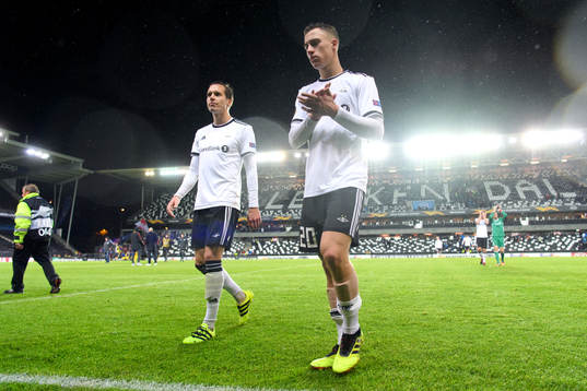 Anders Konradsen and Alex Gersbach of Rosenborg
