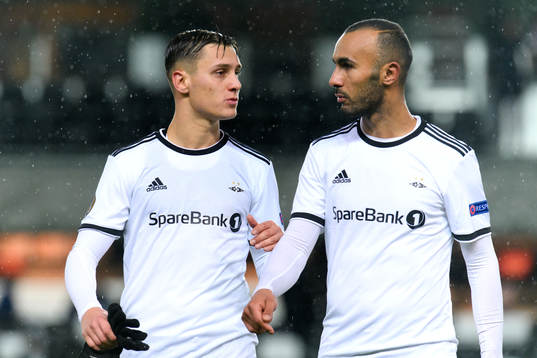 Jonathan Levi and Issam Jebali of Rosenborg