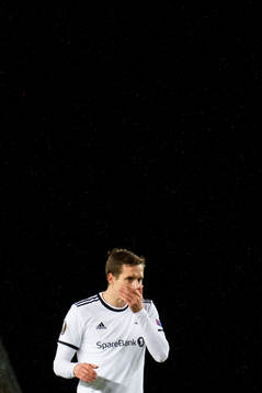 Anders Konradsen of Rosenborg looks dejected