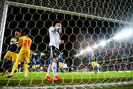 Tore Reginiussen of Rosenborg looks dejected