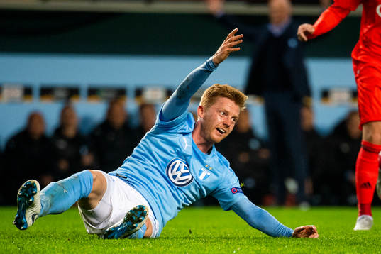 Anders Christiansen of Malmö FF reacts