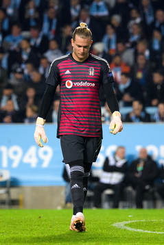 Goalkeeper Loris Karius of Besiktas looks dejected