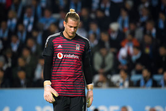 Goalkeeper Loris Karius of Besiktas looks dejected