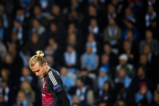 Goalkeeper Loris Karius of Besiktas looks dejected