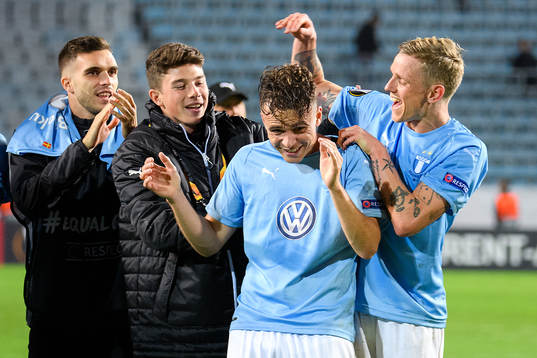 Andreas Vindheim of Malmö FF celebrates