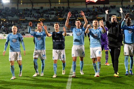 The players of of Malmö FF celebrates