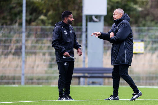 Ängelholms tränare Alexander Tengryd  och Henrik Larsson