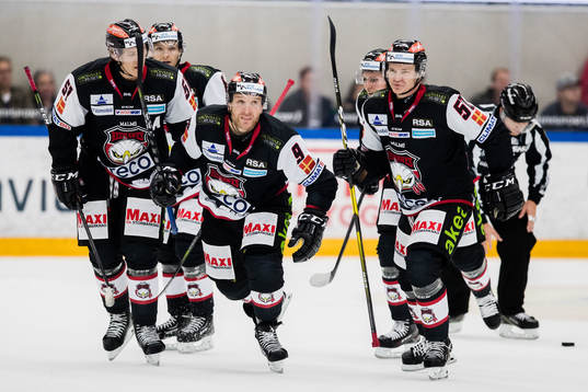 Malmö Redhawks Emil Sylvegård , Frederik Storm och Tobias