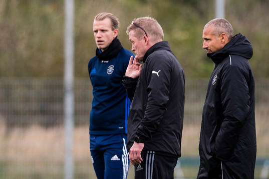 Ängelholms målvaktstränare Leif Troedsson och Henrik