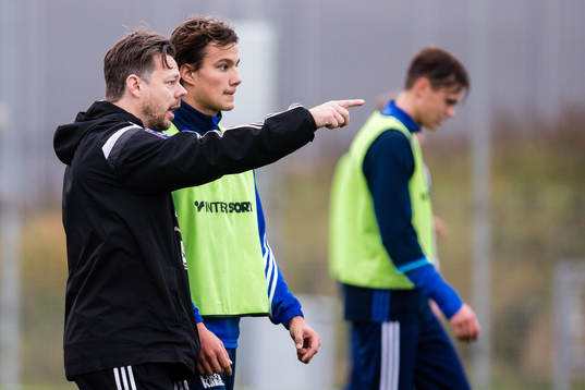 Ängelholms U19 tränare Markus Tilly och Assad Al Hamlawi