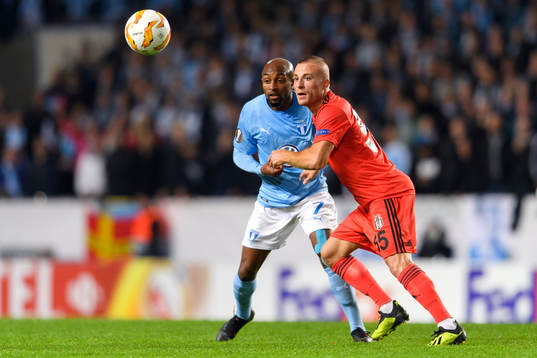 Fouad Bachirou of Malmö FF and Gökan Före of Besiktas