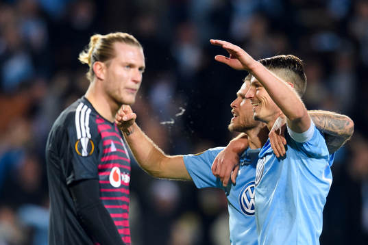 Goalkeeper Loris Karius of Besiktas looks dejected as