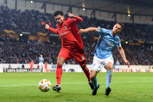 Pepe of Besiktas and Markus Rosenberg of Malmö FF
