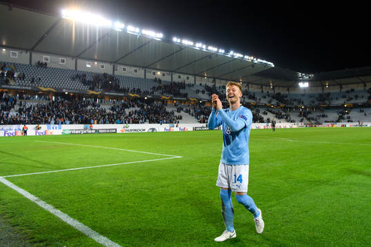 Anders Christiansen of Malmö FF celebrates