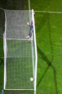 Andreas Vindheim of Malmö FF (not pictured) scores the 1-0