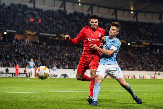 Pepe of Besiktas and Markus Rosenberg of Malmö FF