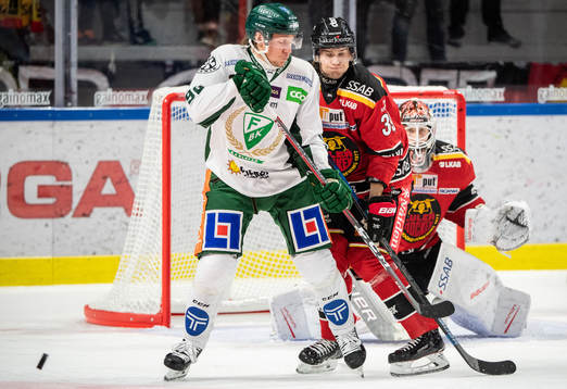 Luleås Pontus Själin och Färjestads Jesper Olofsson