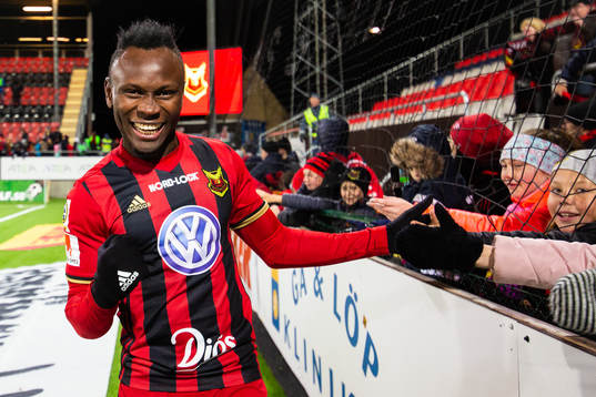 Östersunds Samuel Laryea Mensah jublar
