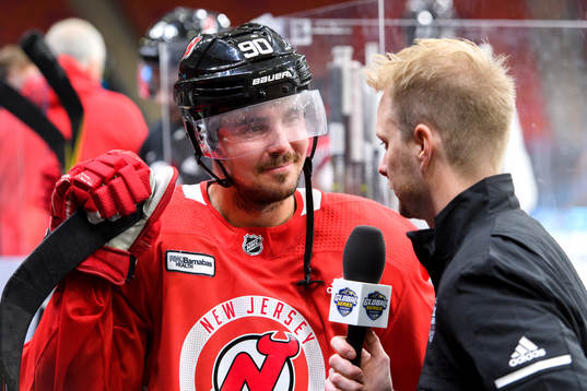 Marcus Johansson is being interviewed