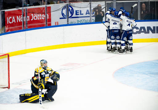Leksands spelare jublar