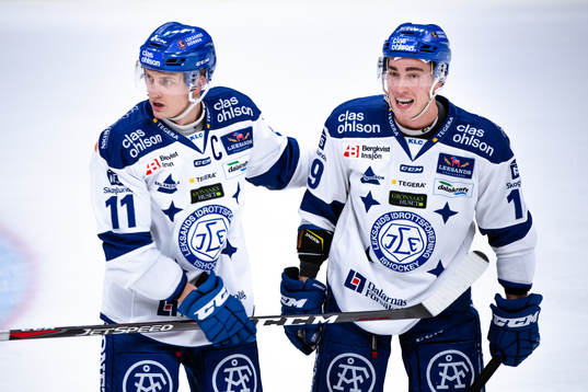 Leksands Martin Karlsson och Tobias Forsberg jublar