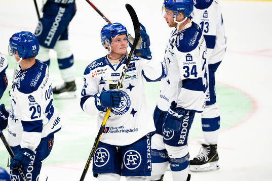 Leksands Axel Bergkvist jublar