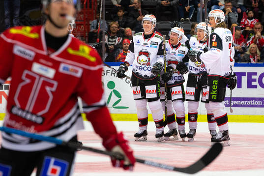 Malmö Redhawks Lars Bryggman , Matias Lassen , Marcus