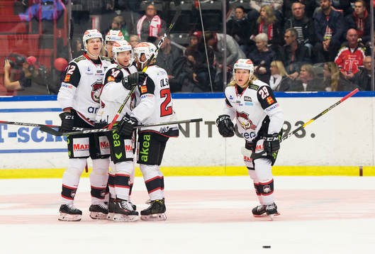 Malmö Redhawks Marcus Sylvegård jublar