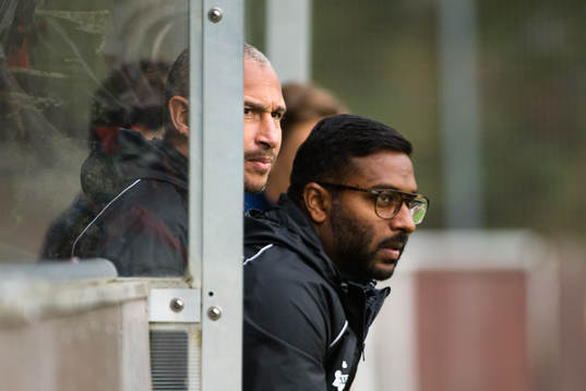 Ängelholms tränare Alexander Tengryd och Henrik Larsson