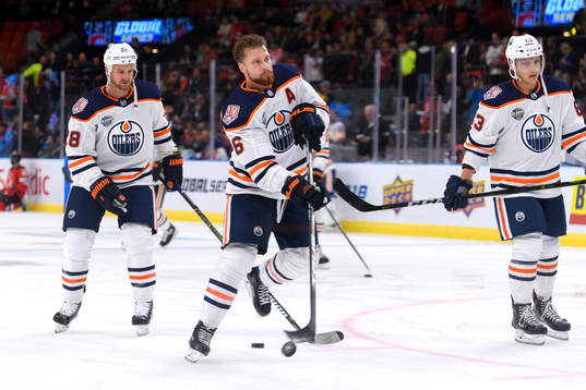 Adam Larsson of the Edmonton Oilers