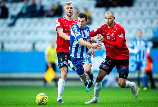 IFK Göteborgs Giorgi Kharaishvili i en kamp mot