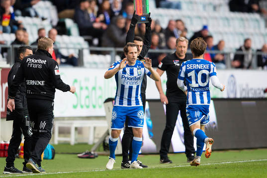 IFK Göteborgs Tobias Hysén byter med Patrik Karlsson