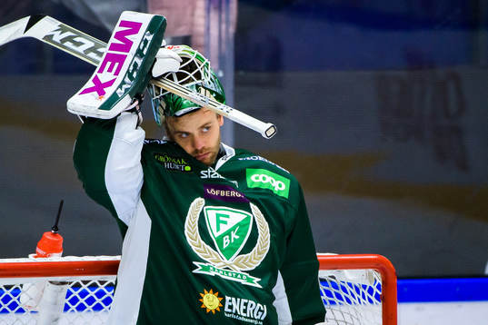 Färjestads målvakt Markus Svensson