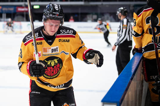 Luleås Jesper Sellgren åker av isen i smärtor
