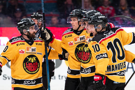 Luleås spelare jublar