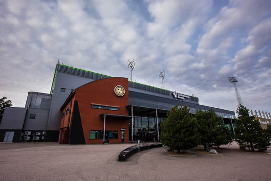 Exteriör av Gavlerinken innan ishockeymatchen i SHL mellan