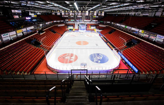 Interiör av Gavlerinken innan ishockeymatchen i SHL mellan