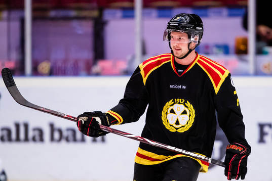 Brynäs Daniel Kristo innan ishockeymatchen i SHL mellan