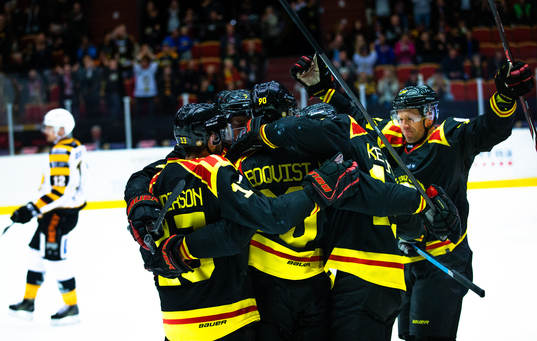 Brynäs spelare jublar