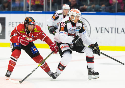 Örebros Tylor Spink och Malmö Redhawks Henrik Hetta
