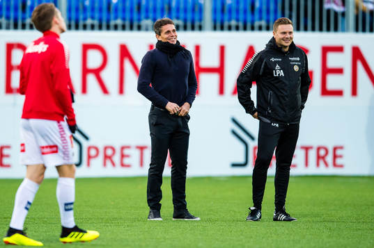 Simo Valakari, head coach of Tromsø, and Lars Petter Sagen