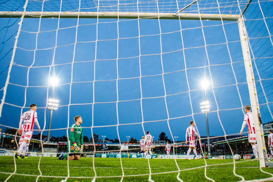 Gudmund Taksdal Kongshavn of Tromsø looks dejected