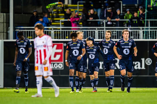 Torgil Øwre Gjertsen of Kristiansund celebrates the 4-0
