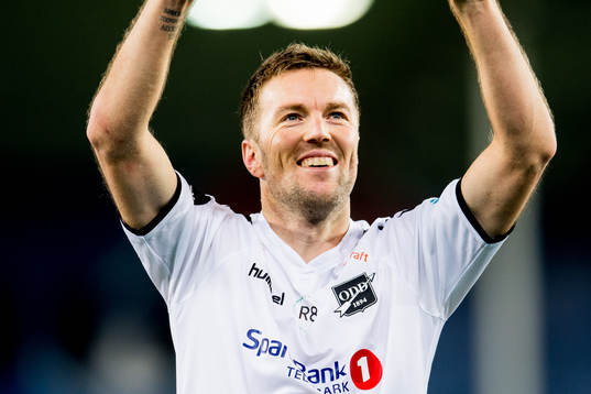 Espen Ruud of Odd celebrates