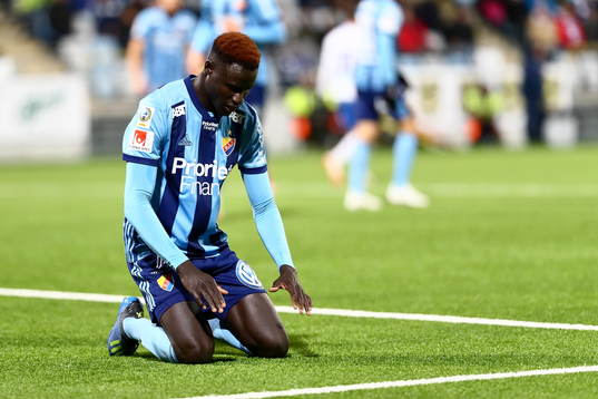 Djurgårdens Aliou Badji jublar