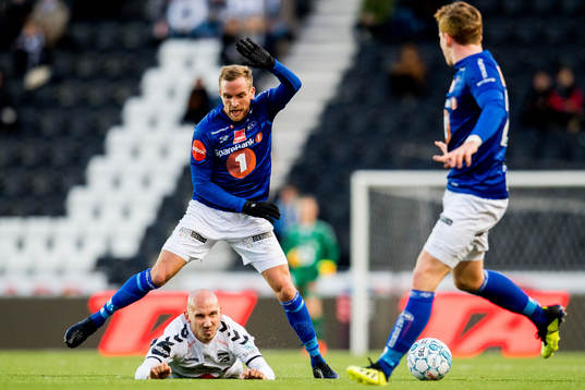 Kristoffer Løkberg of Ranheim and Jone Samuelsen of Odd