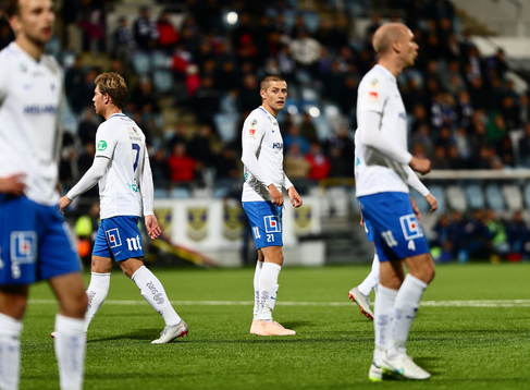 Norrköpingsspelare, bland andra Simon Thern och Andreas