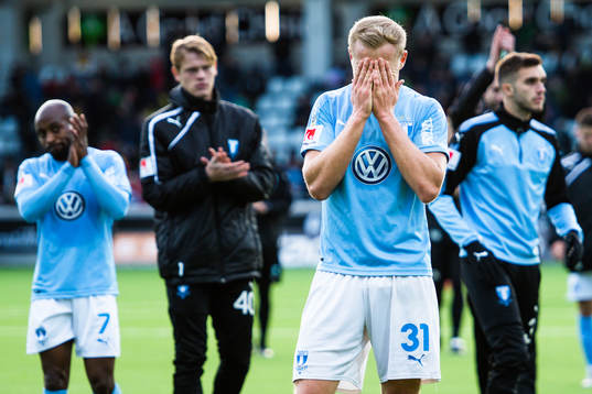 Malmö FFs Franz Brorsson deppar